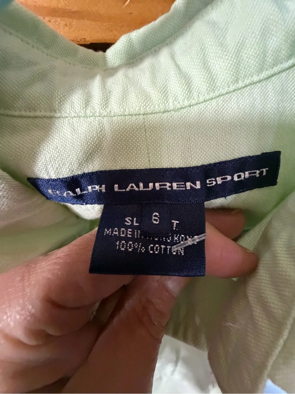 Ralph Lauren Light Mint Green Boys' Button-Down Shirt with Pony Logo